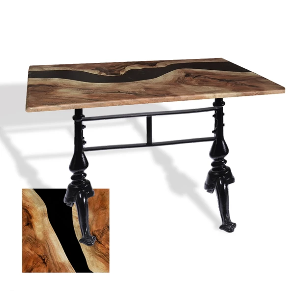Çipa 3001 Döküm Ayak Masa 80x140 cm - (Werzalit, Wermodin ve Allzalit Tabla) - Epoxy ürün görseli 1