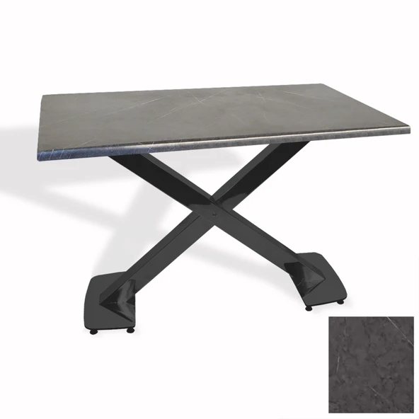 İks Masa ESB (80x120 - Werzalit, Allzalit yada Wermodin Tabla) - Grey Marble ürün görseli 1