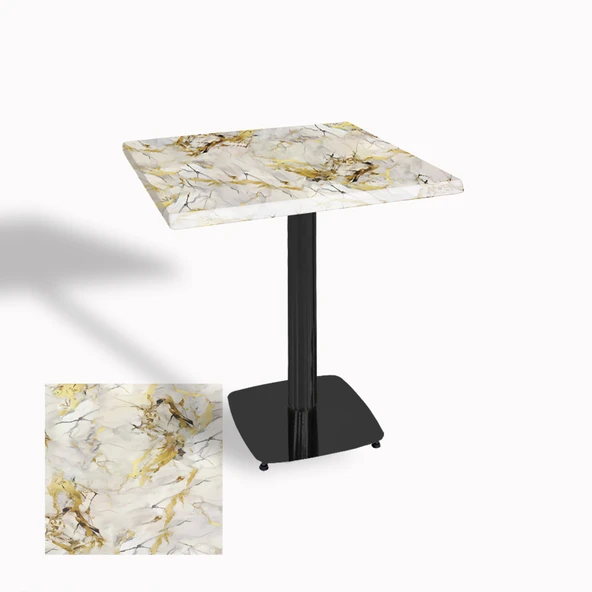 Tokyo Kare Masa (ESB) 80x80 cm - (Werzalit, Wermodin ve Allzalit Tabla) - Gold ürün görseli 1