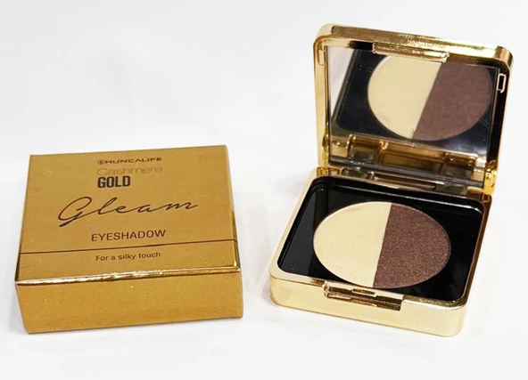 HuncaLife İkili Göz Farı 01 Cashmere Gold Gleam 80896 Sedefli Krem - Sedefli Kahve ürün görseli 1