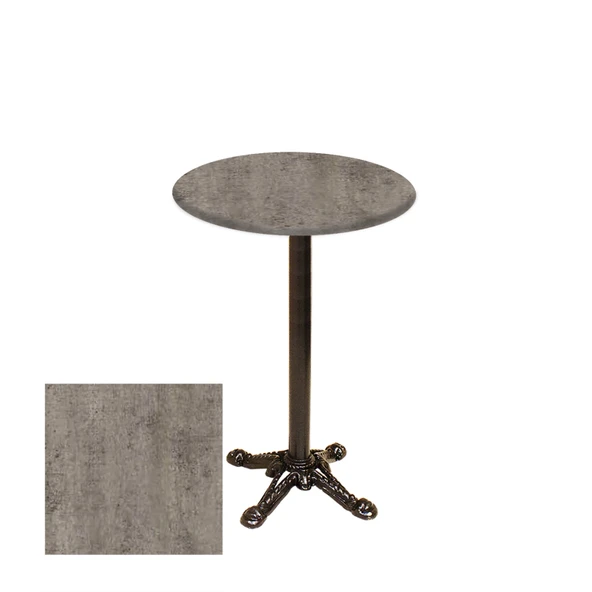 Bistro Döküm Ayak Çipa Masa -  (Werzalit, Wermodin ve Allzalit Tabla 70 cm çap) - Kahve Oxid ürün görseli 1