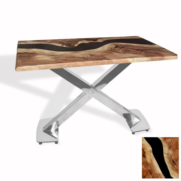 İks Masa Kromnikel (80x120 - Werzalit, Allzalit yada Wermodin Tabla) - Epoxy ürün görseli 1