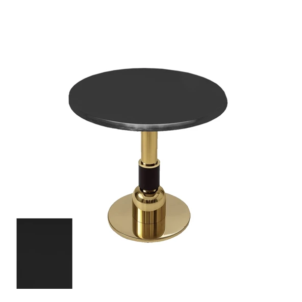 Gold Yuvarlak Masa  Çap 70cm - (Werzalit, Wermodin ve Allzalit Tabla) - Siyah ürün görseli 1
