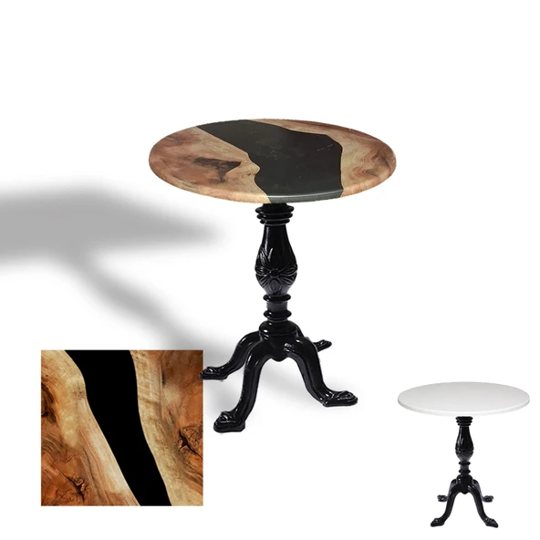 Çipa 1001 Döküm Ayak Yuvarlak Masa Çap 60cm - (Werzalit, Wermodin ve Allzalit Tabla) - Epoxy ürün görseli 1