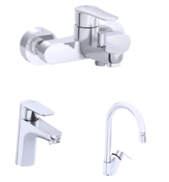 Artema 3lü set A43058 Nuvo banyo A43401 Neva Soft Eviye A42966 Nuvo Round Lavabo ürün görseli 1