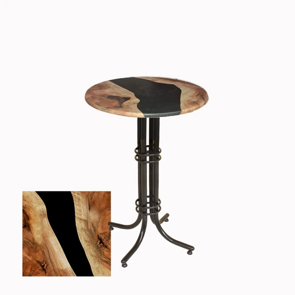 Bistro Masa Buket - (Werzalit, Wermodin ve Allzalit Tabla 60 cm çap) - Epoxy ürün görseli 1