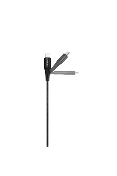 Aux - USB-C Ses Kablosu 100cm Siyah - Resim 3