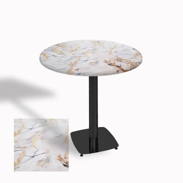 Tokyo Yuvarlak Masa (ESB) Çap 70cm - (Werzalit, Wermodin ve Allzalit Tabla) - Gold ürün görseli 1