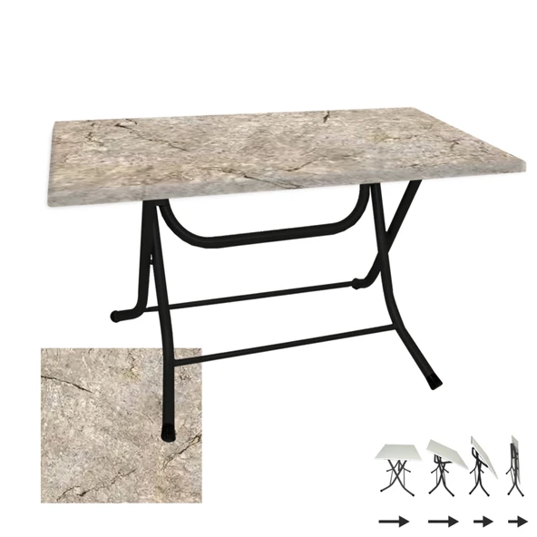 Klasik Katlanır Masa 70x120 cm - (Werzalit, Wermodin ve Allzalit Tabla) - Scala Marble ürün görseli 1