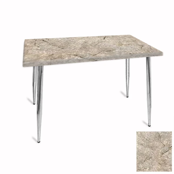 Manolya Mutfak Masası 70x120 Kromnikel (Werzalit, Wermodin ve Allzalit Tabla) - Scala Marble ürün görseli 1
