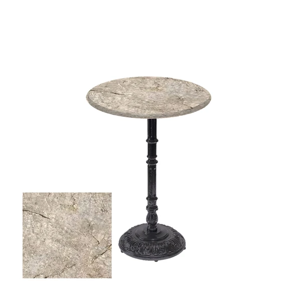 Bistro Döküm Ayak Çipa-6075 Masa -  (Werzalit, Wermodin ve Allzalit Tabla 60 cm çap) - Scala Marble ürün görseli 1