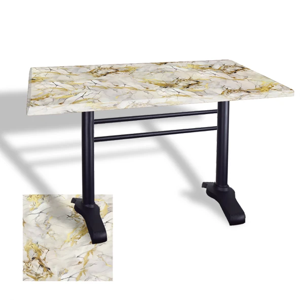 Çipa 3010 Döküm Ayak Masa 70x120 cm - (Werzalit, Wermodin ve Allzalit Tabla) - Gold ürün görseli 1
