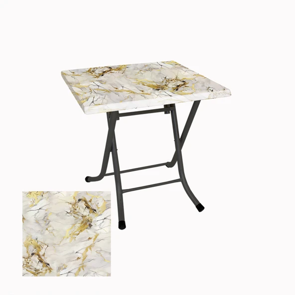 Klasik Katlanır Masa 80x80 cm - (Werzalit, Wermodin ve Allzalit Tabla) - Gold ürün görseli 1
