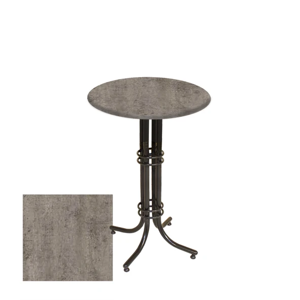 Bistro Masa Buket - (Werzalit, Wermodin ve Allzalit Tabla 60 cm çap) - Kahve Oxid ürün görseli 1