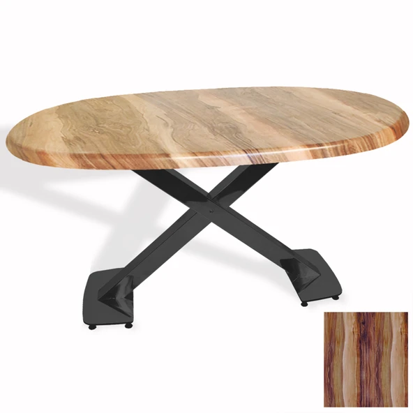 İks Masa ESB Oval (94x146 - Werzalit, Allzalit yada Wermodin Tabla) - Indiana Wood ürün görseli 1