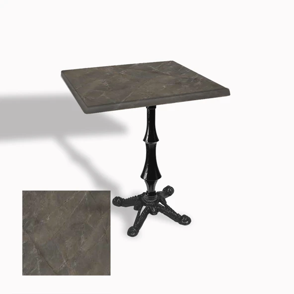 Çipa 1012 Döküm Ayak Kare Masa 70X70 cm - (Werzalit, Wermodin ve Allzalit Tabla) - Halong ürün görseli 1