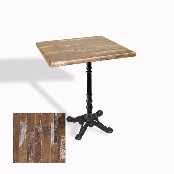 Çipa 1004 Döküm Ayak Kare Masa 60X60 cm - (Werzalit, Wermodin ve Allzalit Tabla) - Maracaibo ürün görseli 1