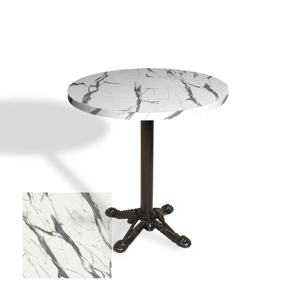 Çipa Laminat Yuvarlak Masa Çap 90cm ESB - Afyon Marble ürün görseli 1