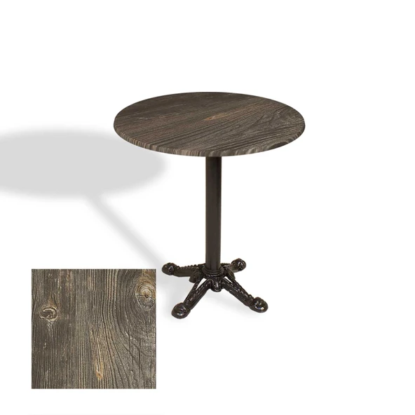 Çipa Döküm Ayak Yuvarlak Masa Çap 60cm - (Werzalit, Wermodin ve Allzalit Tabla) - Old Pine ürün görseli 1