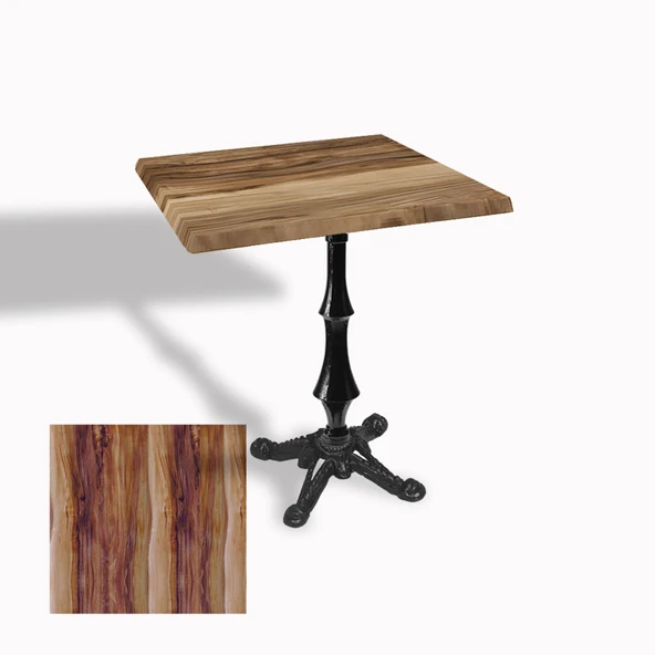 Çipa 1012 Döküm Ayak Kare Masa 60X60 cm - (Werzalit, Wermodin ve Allzalit Tabla) - Indiana Wood ürün görseli 1