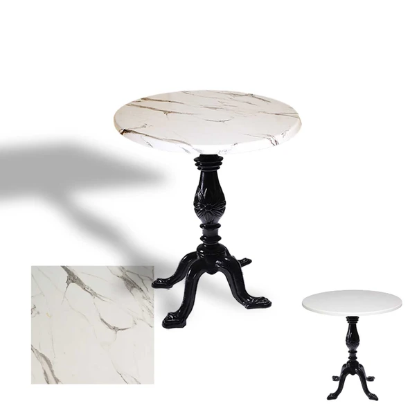 Çipa 1001 Döküm Ayak Yuvarlak Masa Çap 70cm - (Werzalit, Wermodin ve Allzalit Tabla) - Afyon Mermer ürün görseli 1