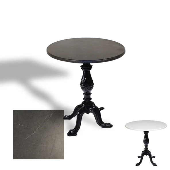 Çipa 1001 Döküm Ayak Yuvarlak Masa Çap 80cm - (Werzalit, Wermodin ve Allzalit Tabla) - Grey Marble ürün görseli 1