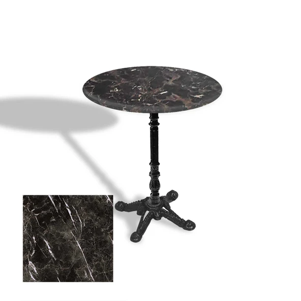 Çipa 1004 Döküm Ayak Yuvarlak Masa Çap 80cm - (Werzalit, Wermodin ve Allzalit Tabla) - Teramo ürün görseli 1