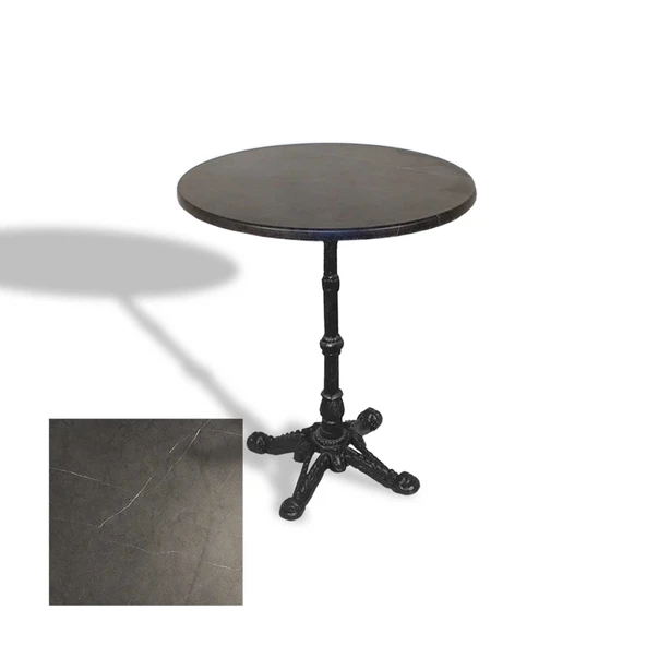 Çipa 1002 Döküm Ayak Yuvarlak Masa Çap 80cm - (Werzalit, Wermodin ve Allzalit Tabla) - Grey Marble ürün görseli 1