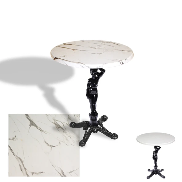 Çipa 1003 Döküm Ayak Yuvarlak Masa Çap 80cm - (Werzalit, Wermodin ve Allzalit Tabla) - Afyon Mermer ürün görseli 1