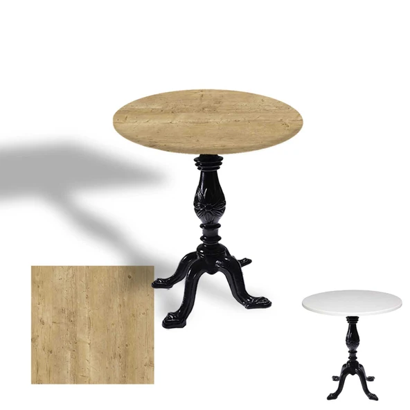 Çipa 1001 Döküm Ayak Yuvarlak Masa Çap 60cm - (Werzalit, Wermodin ve Allzalit Tabla) - Avalone Pine ürün görseli 1