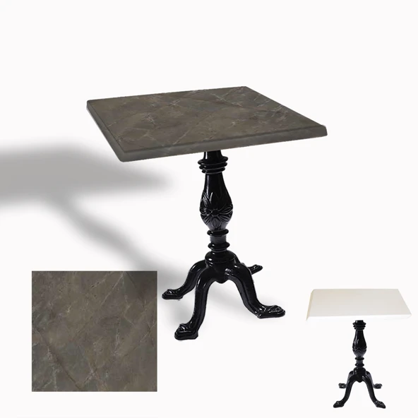 Çipa 1001 Döküm Ayak Kare Masa 80X80 cm - (Werzalit, Wermodin ve Allzalit Tabla) - Halong ürün görseli 1