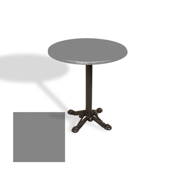 Çipa Döküm Ayak Yuvarlak Masa Çap 90cm - (Werzalit, Wermodin ve Allzalit Tabla) - Koyu Gri ürün görseli 1