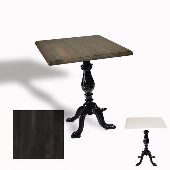 Çipa 1001 Döküm Ayak Kare Masa 80X80 cm - (Werzalit, Wermodin ve Allzalit Tabla) - Rocked ürün görseli 1