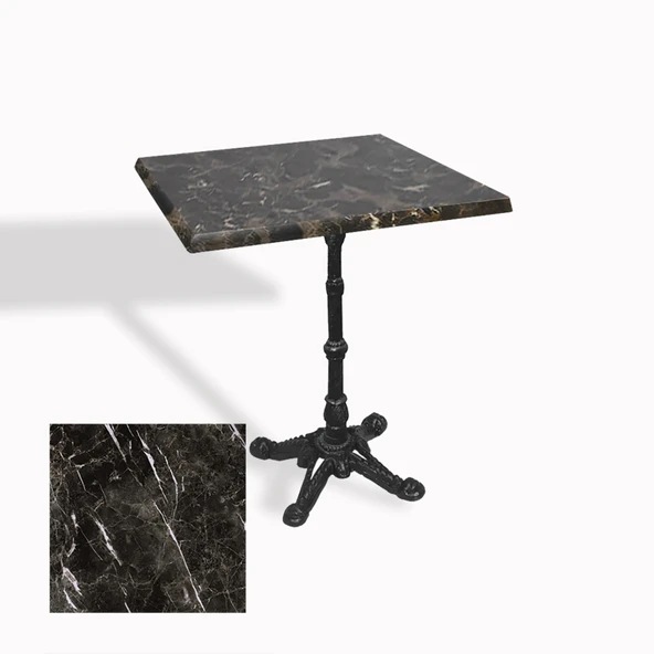 Çipa 1002 Döküm Ayak Kare Masa 60X60 cm - (Werzalit, Wermodin ve Allzalit Tabla) - Teramo ürün görseli 1