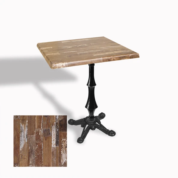 Çipa 1012 Döküm Ayak Kare Masa 60X60 cm - (Werzalit, Wermodin ve Allzalit Tabla) - Maracaibo ürün görseli 1