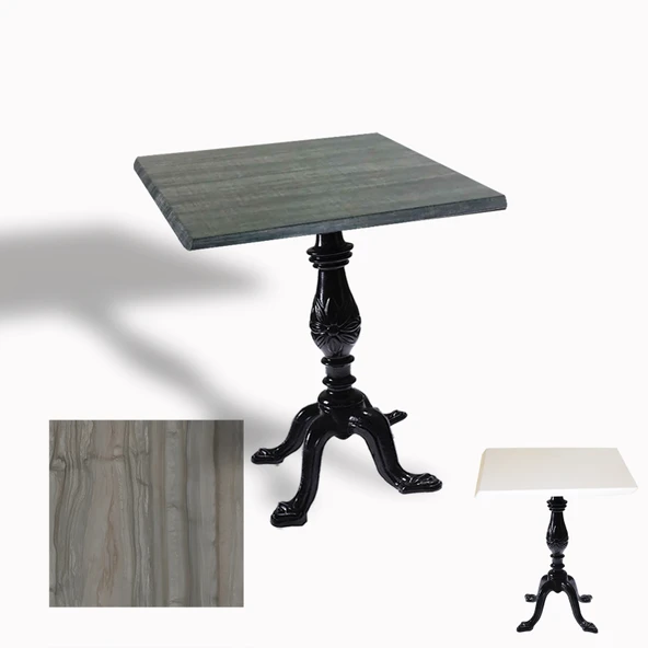 Çipa 1001 Döküm Ayak Kare Masa 70x70 cm - (Werzalit, Wermodin ve Allzalit Tabla) - Magma ürün görseli 1
