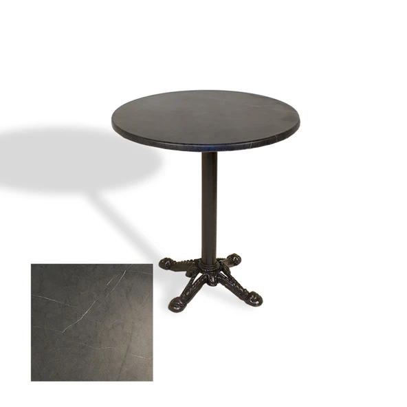 Çipa Döküm Ayak Yuvarlak Masa Çap 80cm - (Werzalit, Wermodin ve Allzalit Tabla) - Grey Marble ürün görseli 1