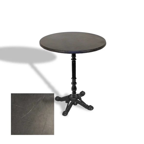 Çipa 1004 Döküm Ayak Yuvarlak Masa Çap 90cm - (Werzalit, Wermodin ve Allzalit Tabla) - Grey Marble ürün görseli 1