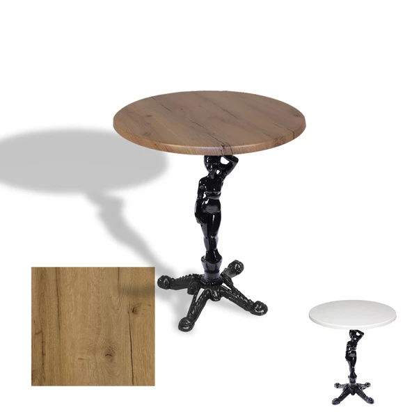 Çipa 1003 Döküm Ayak Yuvarlak Masa Çap 70cm - (Werzalit, Wermodin ve Allzalit Tabla) - Canyon Palace Oak ürün görseli 1