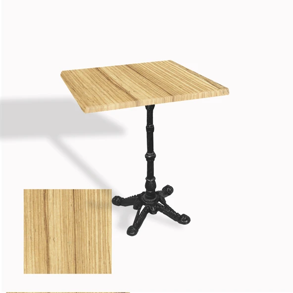 Çipa 1002 Döküm Ayak Kare Masa 80X80 cm - (Werzalit, Wermodin ve Allzalit Tabla) - Coco Bolo ürün görseli 1