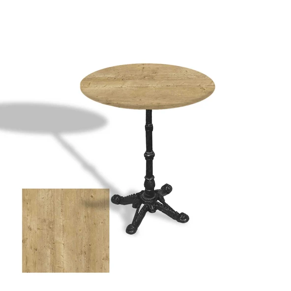 Çipa 1002 Döküm Ayak Yuvarlak Masa Çap 60cm - (Werzalit, Wermodin ve Allzalit Tabla) - Avalone Pine ürün görseli 1