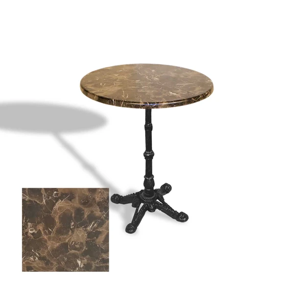 Çipa 1002 Döküm Ayak Yuvarlak Masa Çap 80cm - (Werzalit, Wermodin ve Allzalit Tabla) - Karacabey Mermer ürün görseli 1