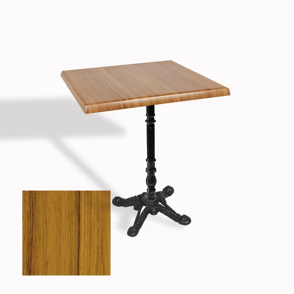 Çipa 1004 Döküm Ayak Kare Masa 60X60 cm - (Werzalit, Wermodin ve Allzalit Tabla) - Real Teak ürün görseli 1