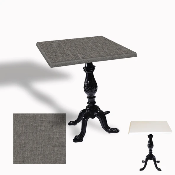 Çipa 1001 Döküm Ayak Kare Masa 80X80 cm - (Werzalit, Wermodin ve Allzalit Tabla) - Twister ürün görseli 1