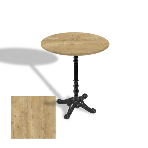 Çipa 1004 Döküm Ayak Yuvarlak Masa Çap 70cm - (Werzalit, Wermodin ve Allzalit Tabla) - Avalone Pine ürün görseli 1