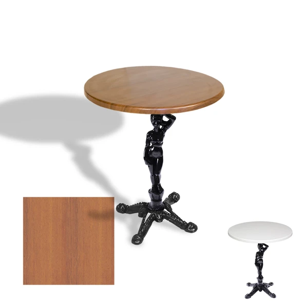 Çipa 1003 Döküm Ayak Yuvarlak Masa Çap 80cm - (Werzalit, Wermodin ve Allzalit Tabla) - Koyu Ahşap ürün görseli 1
