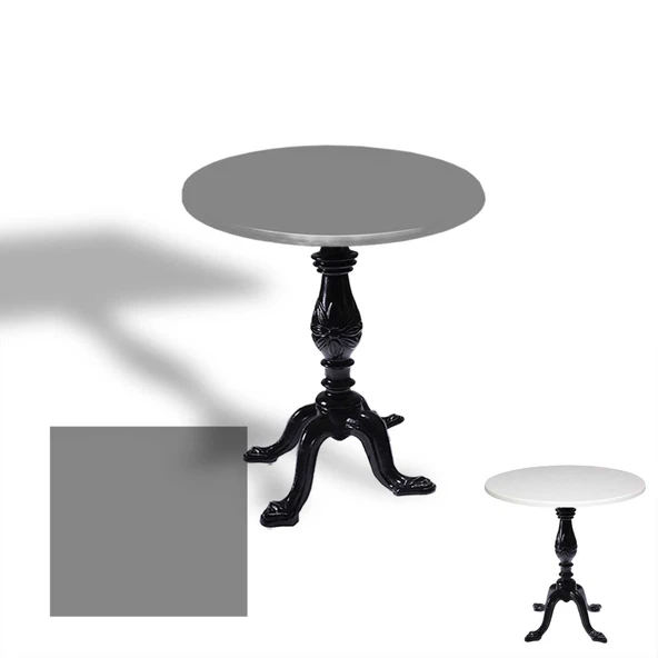 Çipa 1001 Döküm Ayak Yuvarlak Masa Çap 80cm - (Werzalit, Wermodin ve Allzalit Tabla) - Koyu Gri ürün görseli 1