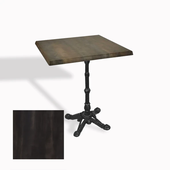 Çipa 1002 Döküm Ayak Kare Masa 80X80 cm - (Werzalit, Wermodin ve Allzalit Tabla) - Rocked ürün görseli 1