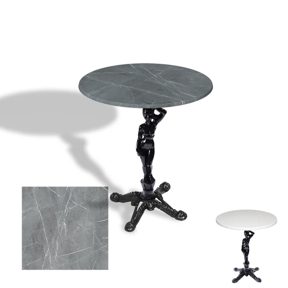 Çipa 1003 Döküm Ayak Yuvarlak Masa Çap 60cm - (Werzalit, Wermodin ve Allzalit Tabla) - Light Temperado ürün görseli 1