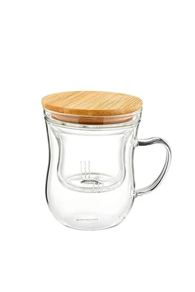 Brew Süzgeçli Cam Çay Bardağı 400ml B6068 - Resim 4